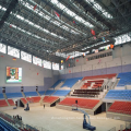 LF Space Curved Steel Roof Truss Structure Basketball Court Hall Prefabricated Sports